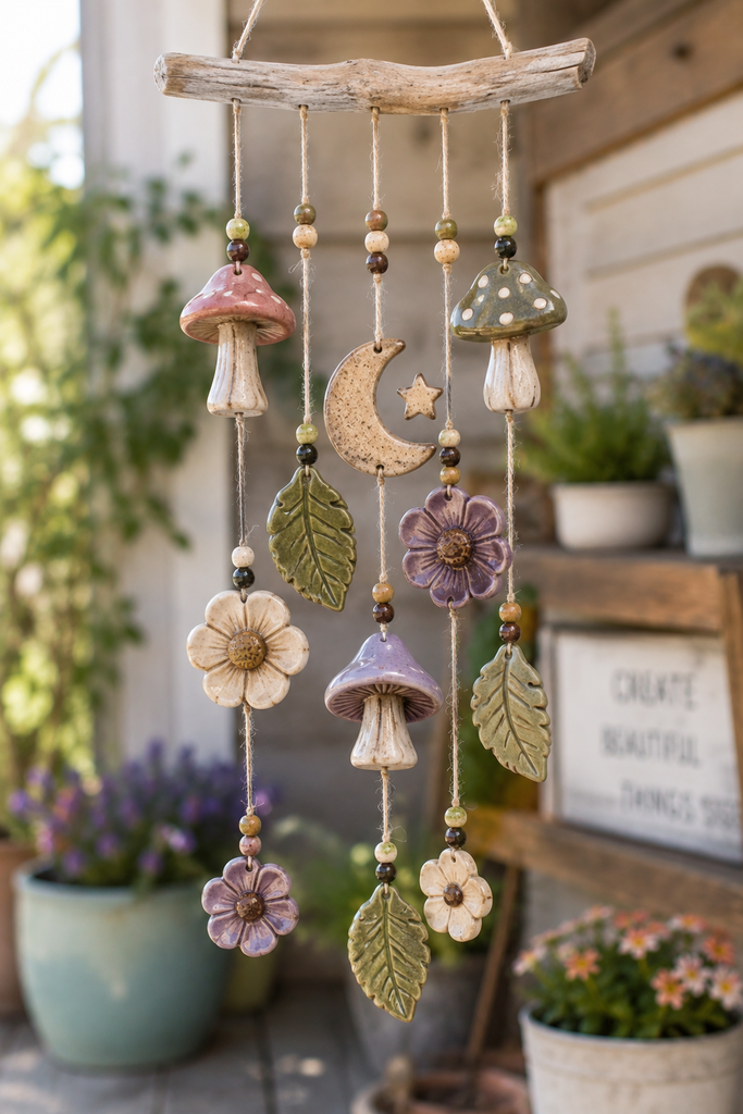 Hand Build Clay Wind Chime Workshop July 23 6:30p-8:30p
