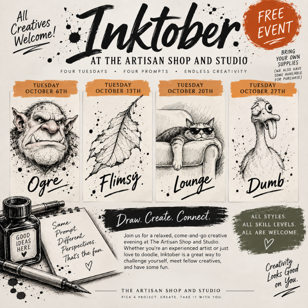 InkTober Oct. 6,13,20,27 5p-7p