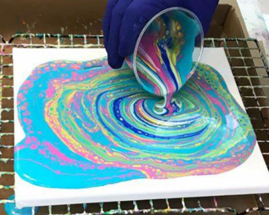 Paint Pouring with Balloons May 26th 1:30pm - 3:30pm