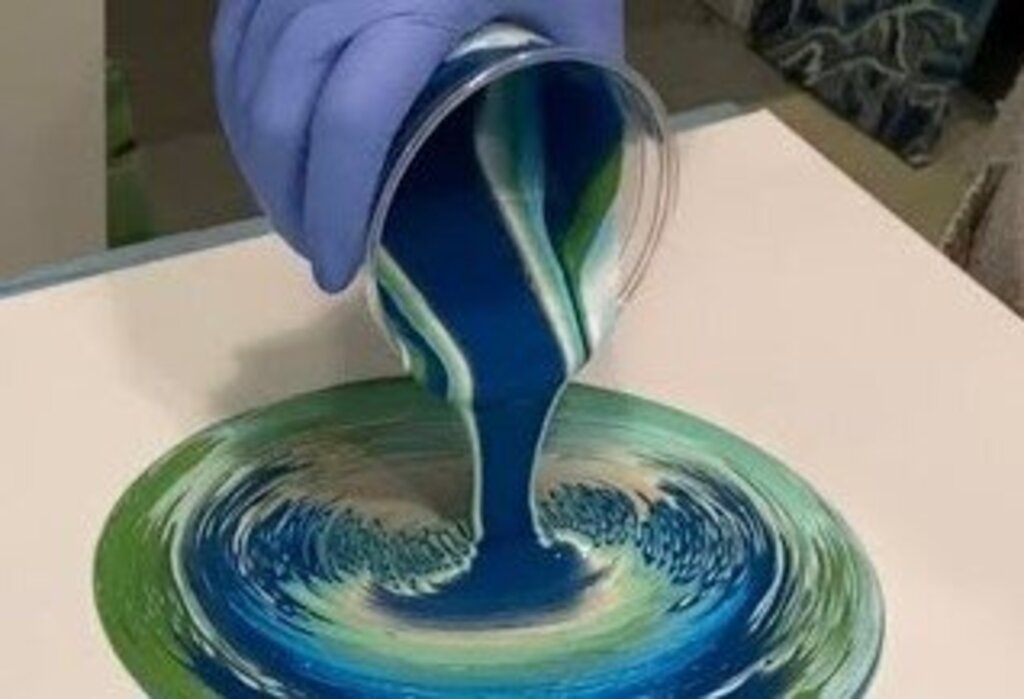 Beginner Acrylic Pour Painting Mar.28 1:30p-3:30p